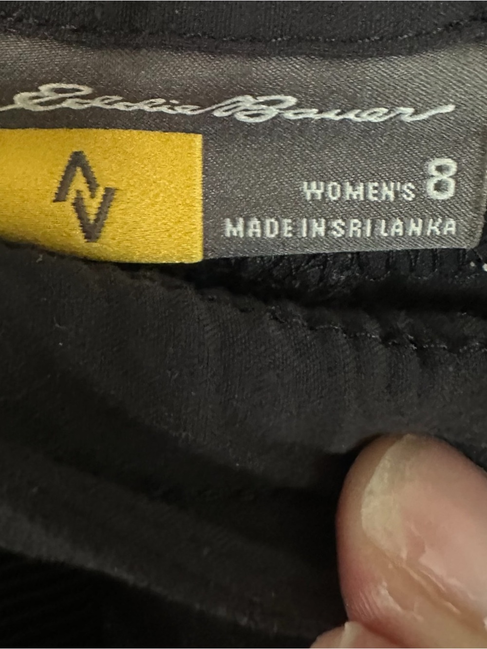 Eddie Bauer Black Elastic-Waist Joggers - Picture 2 of 3